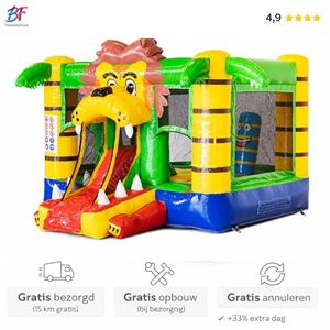 Leeuw Multiplay klein springkussen Een springkussen in thema leeuw/safari